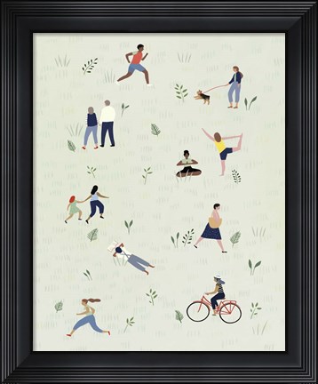 Framed Park People II Print