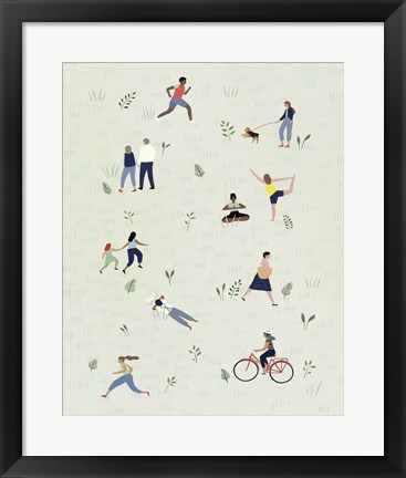 Framed Park People II Print