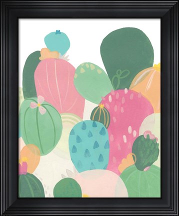 Framed Cactus Confetti II Print