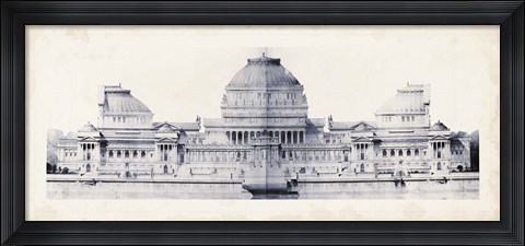 Framed Les Grand Prix de Rome in Blue I Print
