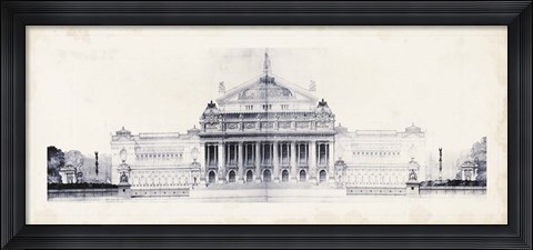 Framed Les Grand Prix de Rome in Blue II Print