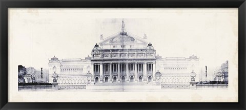 Framed Les Grand Prix de Rome in Blue II Print