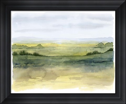 Framed Golden Strata I Print
