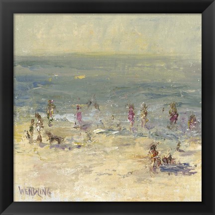 Framed Impasto Beach Day II Print