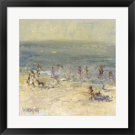 Framed Impasto Beach Day II Print