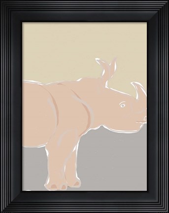 Framed Pastel Zoo I Print