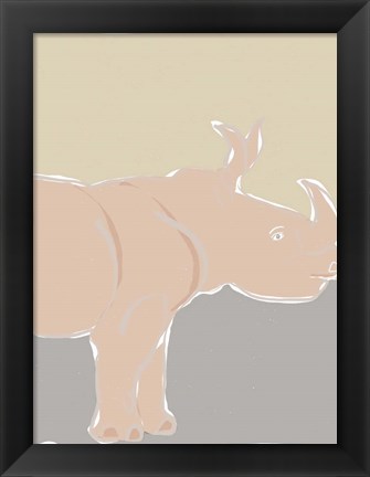 Framed Pastel Zoo I Print