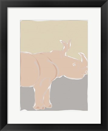 Framed Pastel Zoo I Print