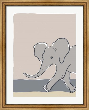 Framed Pastel Zoo III Print