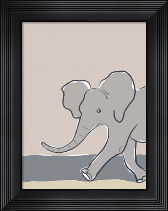 Framed Pastel Zoo III Print