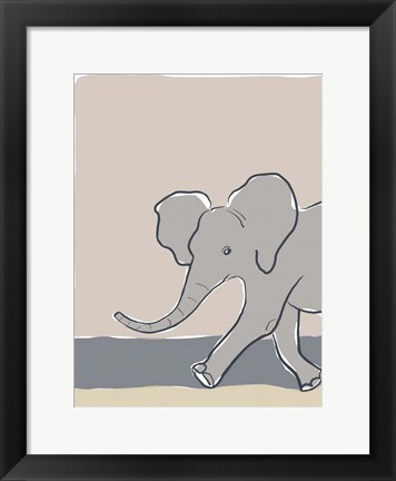 Framed Pastel Zoo III Print