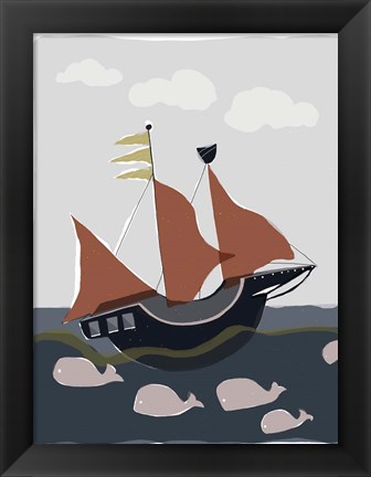 Framed Oceans Ahoy II Print