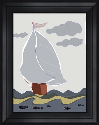 Framed Oceans Ahoy III Print