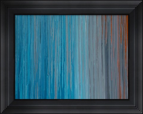Framed Drenched in Teal I Print