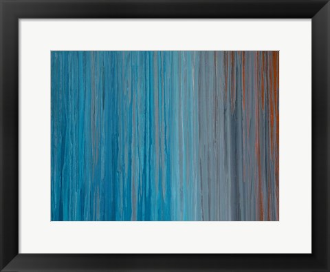 Framed Drenched in Teal I Print