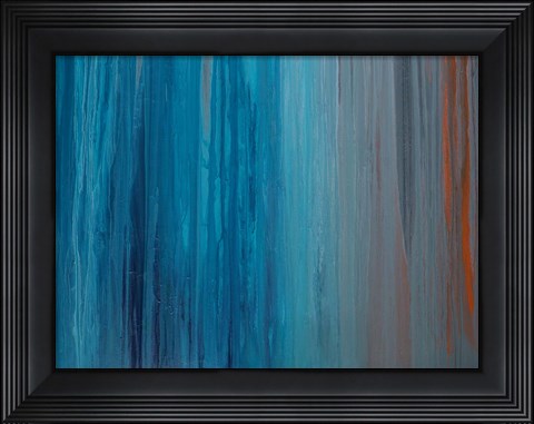 Framed Drenched in Teal II Print