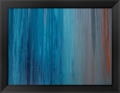 Framed Drenched in Teal II Print