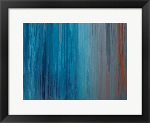 Framed Drenched in Teal II Print