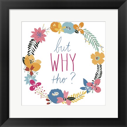 Framed Snarky Florals VII Print