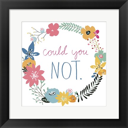 Framed Snarky Florals VIII Print