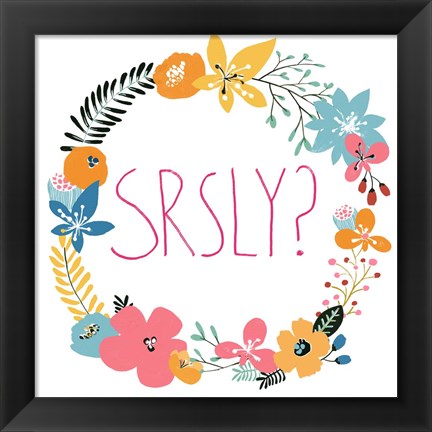 Framed Snarky Florals XI Print