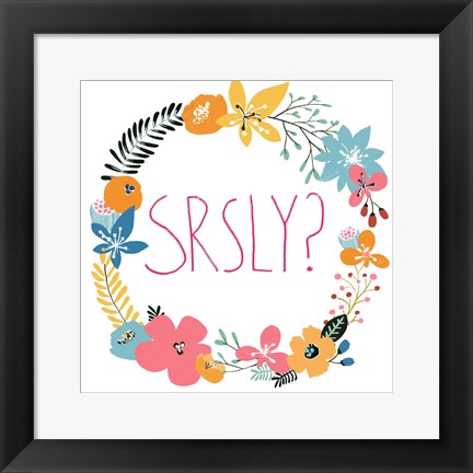 Framed Snarky Florals XI Print