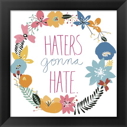 Framed Snarky Florals XII Print