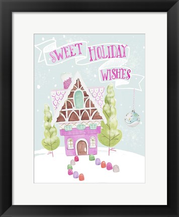 Framed Candy Christmas I Print