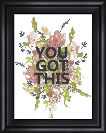 Framed Empower Flowers I Print