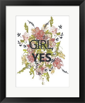 Framed Empower Flowers II Print