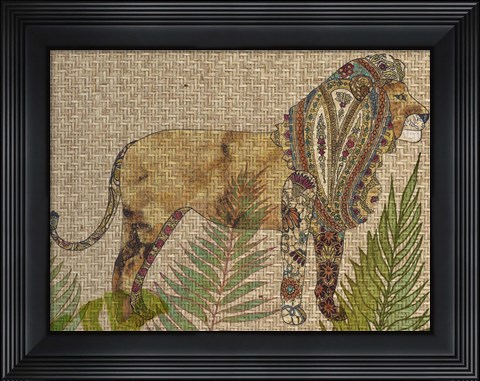 Framed Rattan Jungle I Print
