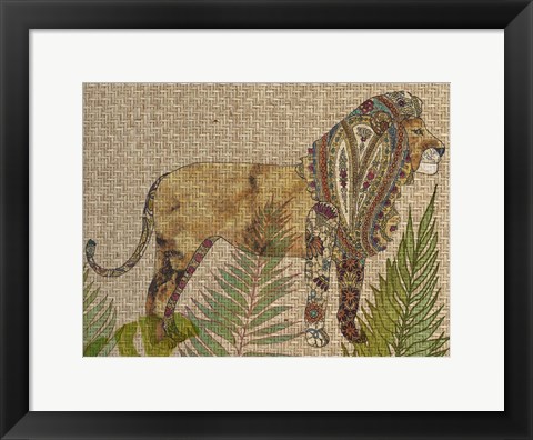 Framed Rattan Jungle I Print