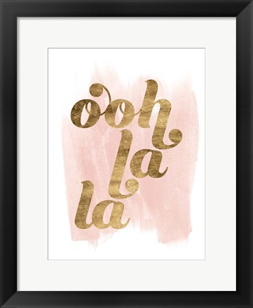 Framed La Vie in Pink I Print