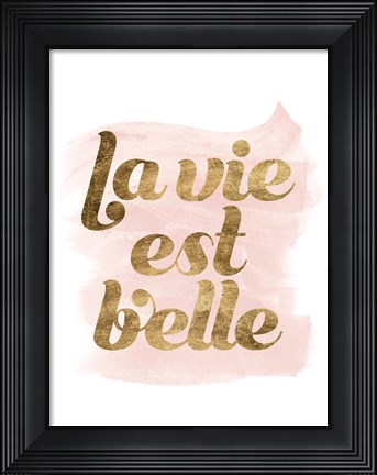 Framed La Vie in Pink III Print