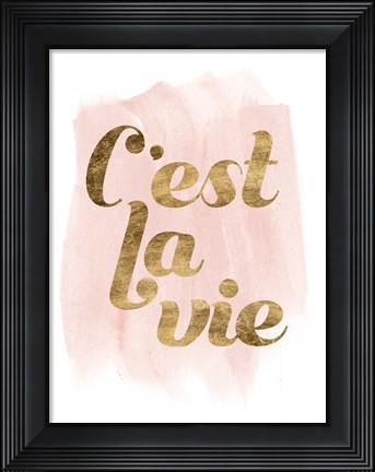 Framed La Vie in Pink IV Print