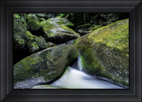 Framed Green Rock River Print