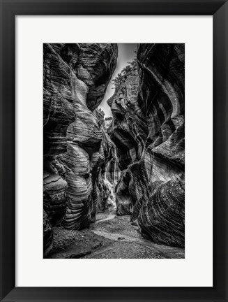 Framed Slot Canyon Utah 8 Black &amp; White Print