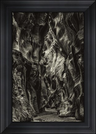 Framed Slot Canyon Utah 10 Sepia Print