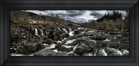 Framed Glen Etive Waterfall Panorama Print
