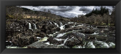 Framed Glen Etive Waterfall Panorama Print