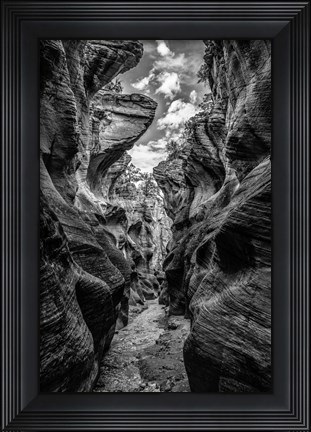 Framed Slot Canyon Utah 11 Black &amp; White Print