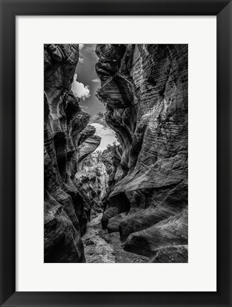 Framed Slot Canyon Utah 12 Black &amp; White Print