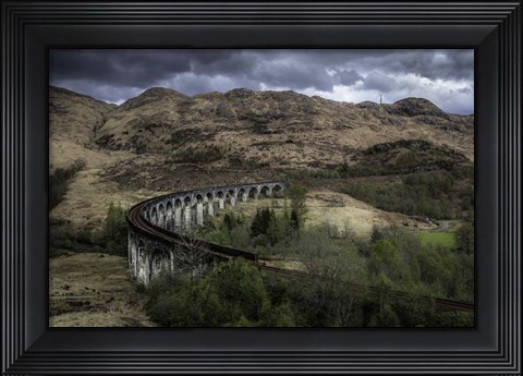 Framed Old Train Route Print