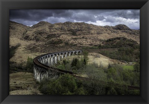 Framed Old Train Route Print