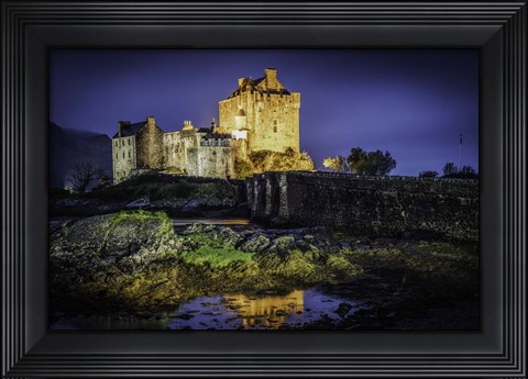 Framed Fairytale Castle Twilight Print