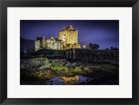 Framed Fairytale Castle Twilight Print