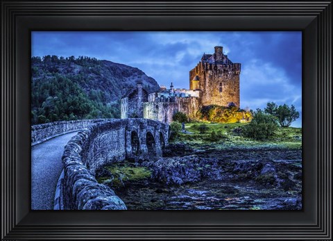 Framed Fairytale Castle Twilight 3 Print