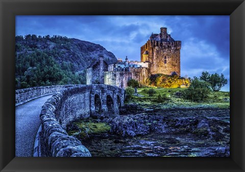 Framed Fairytale Castle Twilight 3 Print