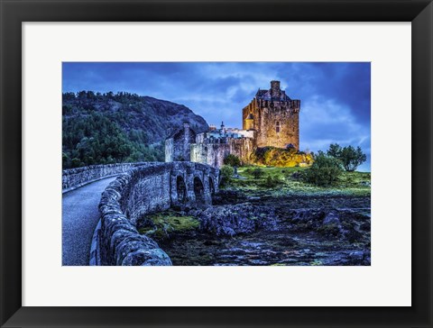 Framed Fairytale Castle Twilight 3 Print