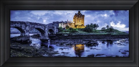 Framed Fairytale Castle Twilight Panorama Print